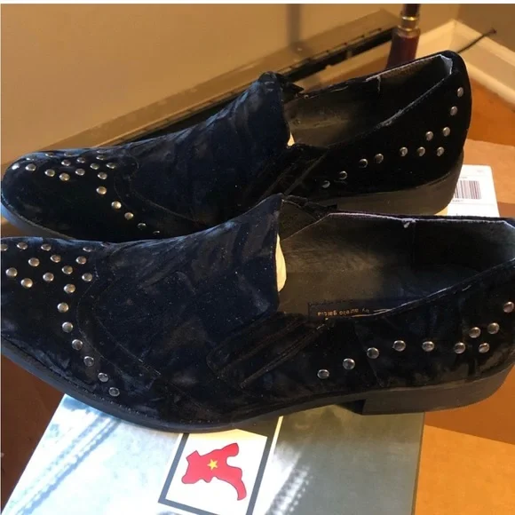 NWB AURELIO GARCIA Fiesso Suede Loafers with Studs - Picture 2 of 11